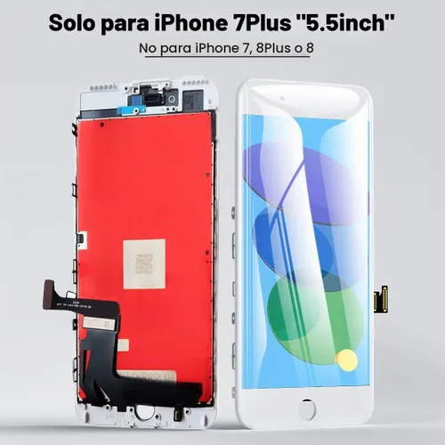 Vista 3 de EFAITHFIX para iPhone 7 Plus, reemplazo de pantalla LCD blanca de 5.5 pulgadas, montaje de marco, pantalla LCD, pantalla táctil 3D, digitalizador