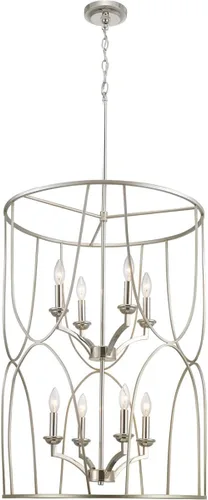 Vista 6 de Progress Lighting P500177-134 Colección Landree Foyer de ocho luces, Silver Ridge