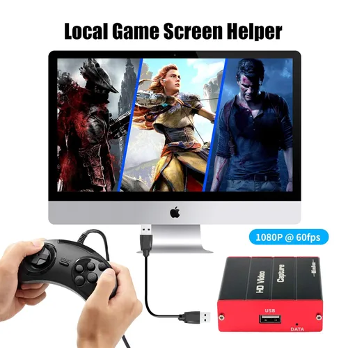 Vista 4 de Mirabox USB30 HDMI Video Capture Card for Nintendo Switch 1080P 60FPS HD Game Capture Device Cam Link With HDMI Passthrough Work with DSLR Xbox PS4