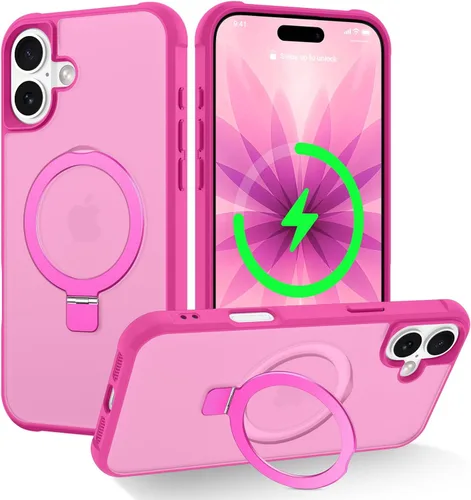 Vista 109 de CHAOFEnG Funda magnética compatible con iPhone 11 con soporte, prueba de caídas de grado militar, compatible con imán, anillo translúcido, parte