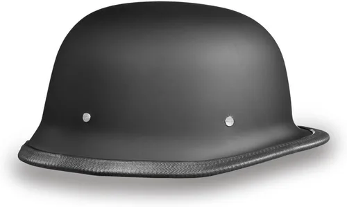 Vista 4 de Daytona German Casco para motocicletas cruiser o touring, aprobado por el Departamento de transporte [D.O.T] color negro brillante.