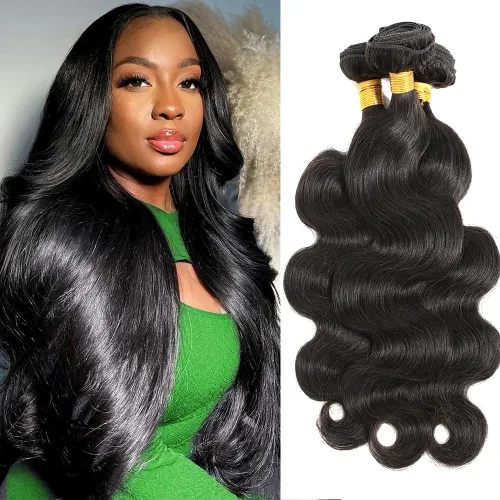 Vista 15 de CSCHS Manojos de cabello humano 12A de 22, 24, 26 pulgadas, mechones de cabello humano ondulado 100% sin procesar, extensiones de cabello virgen
