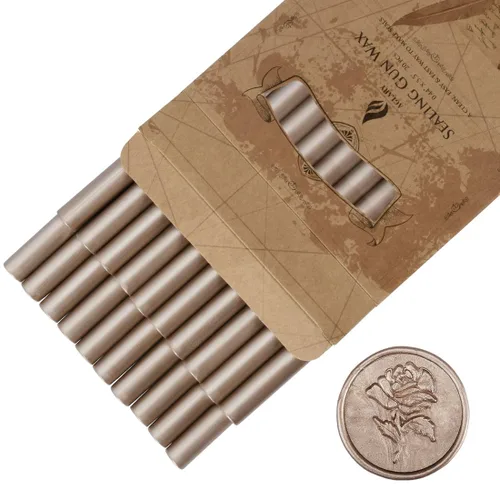 Vista 13 de 20 mini pistolas de pegamento de cera de sellado, palitos de cera de sellado, ideales para invitaciones de boda, cartas, sobres, tarjetas