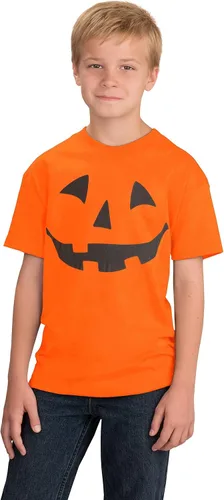 Vista 2 de Jack O Lantern Pumpkin Youth T-ShirtEasy Halloween Costume Fun Tee