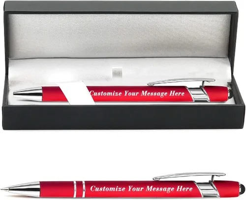 Vista 72 de 12 unidades de bolígrafos personalizados a granel con nombre grabado gratis, bolígrafos de bola personalizados con lápiz óptico, mensaje de texto