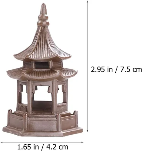 Vista 7 de BESPORTBLE Escultura de cerámica Zen Garden Ornamento 3 piezas miniatura mini estatua de pagoda estatua de cerámica para jardín zen decoración