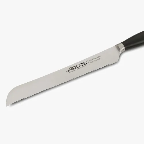 Vista 4 de ARCOS Cuchillo de pan de acero inoxidable de nitrum dentado de 8 pulgadas y hoja de 7.874 in. Cuchillo de cocina. Mango ergonómico POM