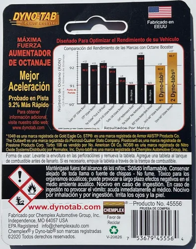 Vista 2 de Aumentador De Octanaje 6 pastillas de 0.02 oz c/u (1)