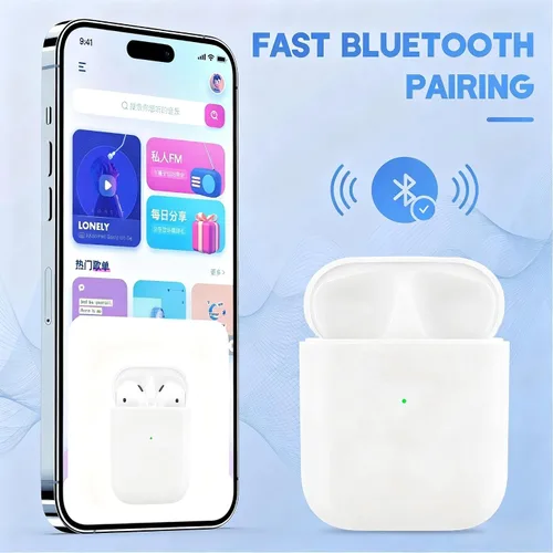 Vista 7 de Funda de carga de repuesto para Airpod 2nd (A2031, A2032), funda de carga de Air pod solo con botón de sincronización de emparejamiento Bluetooth