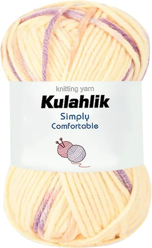 Vista 25 de 50g (1x50g) Hilo Acrílico para Crochet y Tejido, Hilo Degradado Colorido, 1 Rollo de Madejas, Hilo Acrílico Multicolor, Perfecto para Proyectos