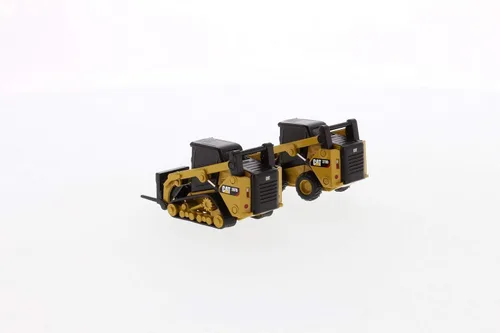 Vista 4 de Diecast Masters Cargador de minicargadora Caterpillar 272D2 a escala 1:64 y accesorios de fijación de riel compacto 297D2, equipo de construcción