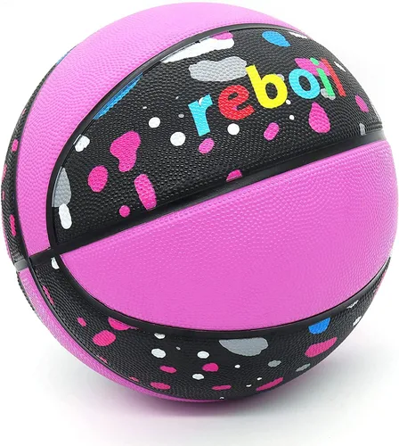 Vista 11 de Premium Rubber/Leather Basketball - Kids & Youth, Size 3/4/5/6/7