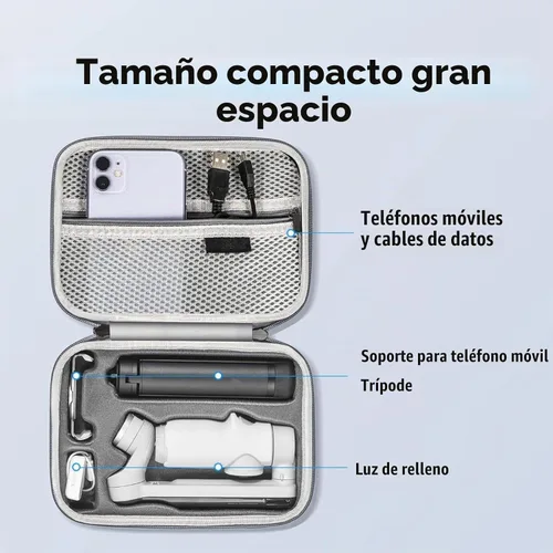 Vista 2 de Funda de transporte para Insta360 Flow Pro/Insta360 Flow, funda rígida de viaje para Insta360 Flow Creator/Pro Kit de trípode, accesorios de cardán
