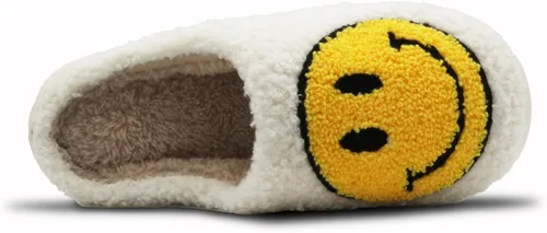 Vista 5 de FIWAHI Pantuflas de cara retro mullidas para mujeres y hombres, ligeras, suaves, esponjosas, cálidas, estilo casual, sonriente, bonitas, acogedoras
