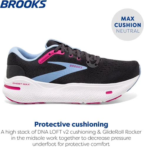 Vista 2 de Brooks Zapatillas Ghost Max Cushion Neutral para correr y caminar para mujer