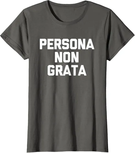 Vista 7 de Persona Non Grata - Divertida camiseta sarcástica con frase sarcástica, Negro