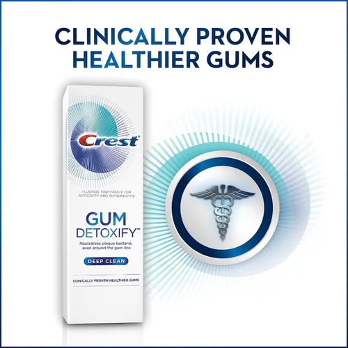 Vista 6 de Crest Gum Detoxify Deep Clean Pasta de dientes, 0.85 onzas de tamaño de viaje