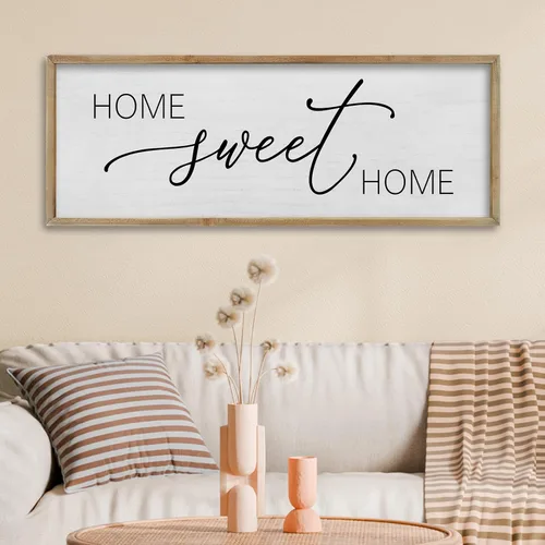 Vista 11 de FZMHASLWW Decoración de Pared para Comedor Bendición Cristiana Bendice la Comida Familia Amor Letrero de Versículo Bíblico 32"×12" Escritura