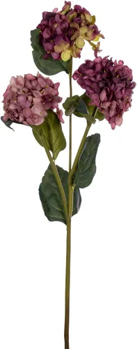 Vista 7 de Vickerman Espray de hortensias artificiales burdeos de 33 pulgadas con tres cabezas de flores, 2 por bolsa.