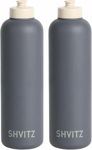 Vista 14 de Botella de agua deportiva – Cuerpo exprimible suave al tacto con boquilla de una sola mano, ligera, sin derrames, para gimnasio, cardio y deportes