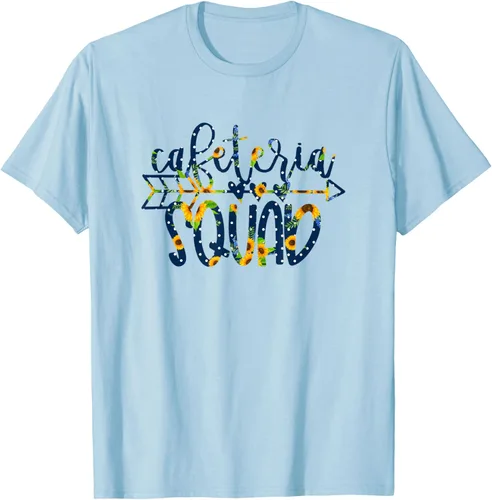 Vista 10 de Cafeteria Squad - Camiseta de vuelta a clases con girasoles en grupo, Blanco, S