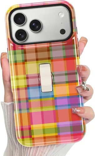 Vista 48 de KANGHAR Compatible con iPhone 17 Pro Case Spot Pattern - Negro Mancha rosada negra