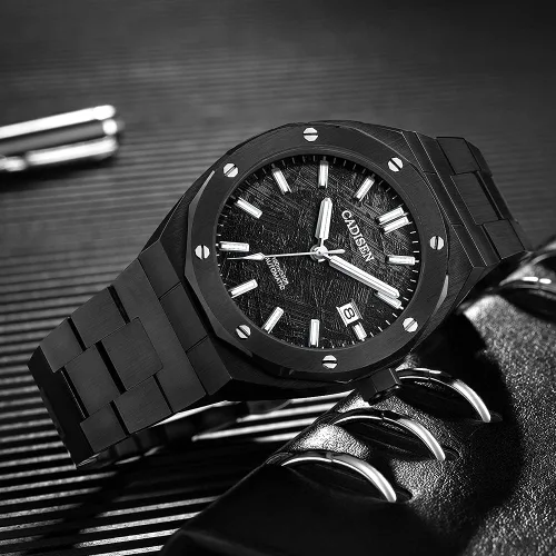 Vista 5 de CADISEN Reloj mecánico automático para hombre relojes casuales para hombre zafiro impermeable