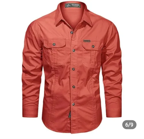 Vista 2 de Kingswish Camisa cargo de manga larga tipo cargo