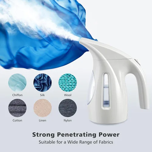 Vista 4 de HiLIFE Vaporizador para Ropa, Diseño Portátil de Mano, Gran Capacidad de 240ml, 700W, Vapor Penetrante Fuerte, Elimina Arrugas, para Hogar, Oficina
