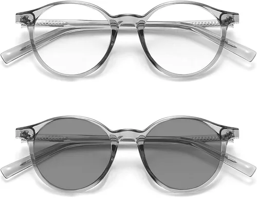 Vista 9 de TR90 Transición Fotocromática ronda lente completa gafas de lectura para hombres mujeres gafas de sol presbípicas transparentes lectores