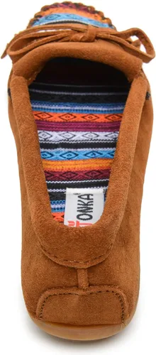 Vista 4 de Mocasín Minnetonka Kilty de gamuza para mujer