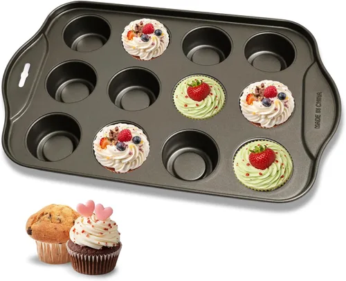 Vista 16 de Mini moldes para hornear – Sartenes antiadherentes para hornear pasteles caseros, molde de acero al carbono para pan de plátano, pastel de carne