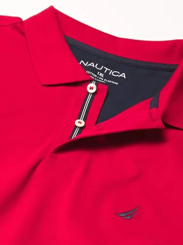 Vista 4 de Nautica Polo de piqué elástico para hombre grande y alto