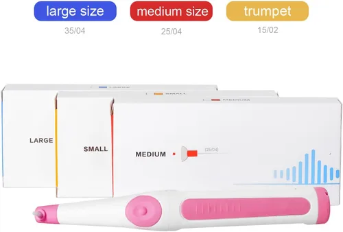 Vista 5 de Solo botón Endo Ultra Activador Irrigador con 3 Tamaño 60 Puntas (Rosa)