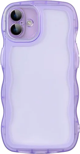 Vista 21 de Funda transparente compatible con iPhone 7 Plus/8 Plus, lindo marco ondulado de color sólido, transparente, de silicona suave, antiarañazos, a