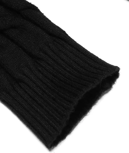 Vista 6 de Suéter COOFANDY ajustado, de tejido trenzado, para hombre, de cuello alto, sin botones