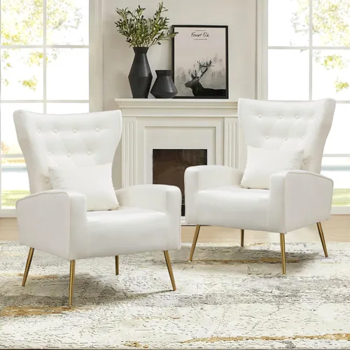 Vista 9 de Silla decorativa de terciopelo con respaldo abatible y cojín lumbar, sillón moderno para sala de estar/dormitorio, silla lateral de recepción