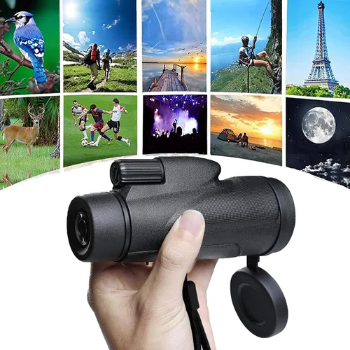 Vista 4 de High Power Binoculars, Monocular Telescope, Monocular Telescope for Adults, 12X50 High Power Prism Monocular, Compact Waterproof Monoculars with