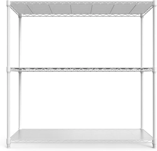 Vista 11 de pouseayar Estantería de alambre de metal NSF de 3 niveles, capacidad de 1050 libras, estante de almacenamiento ajustable resistente