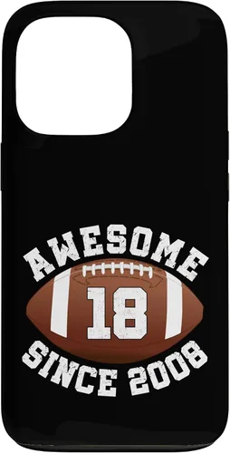 Vista 10 de Awesome Since 2008 18th Birthday Men Son American Football Case for iPhone 17