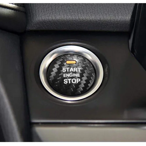Vista 2 de Cubierta de botón de arranque del motor de fibra de carbono para Mazda 3 Axela CX-3 CX-4 CX-5 CX-8 MX-5 Accesorios