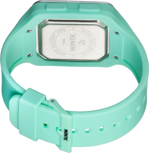 Vista 5 de Montic Reloj deportivo multifuncional resistente al agua digital turquesa para mujer, Moderno
