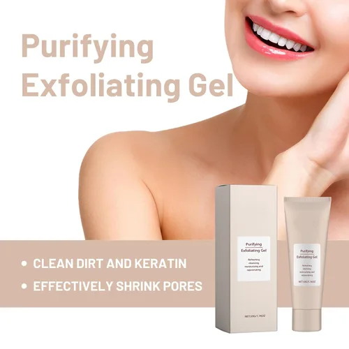 Vista 6 de Gel exfoliante purificador, gel para exfoliar la piel para rostro y cuerpo, exfoliante de limpieza profunda, exfoliante facial hidratante, removedor