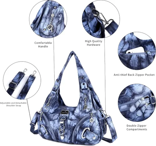 Vista 5 de Angelkiss Hobo Carteras y bolsos para mujeres Bolso de mano para mujeres Carteras grandes Bolsos de hombro diarios Purses, handbags, Handbag