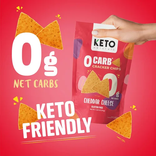 Vista 4 de Keto crackers cero carbohidratos sin azúcar (queso cheddar) deliciosas galletas bajas en carbohidratos sin gluten, saludables para adultos y niños