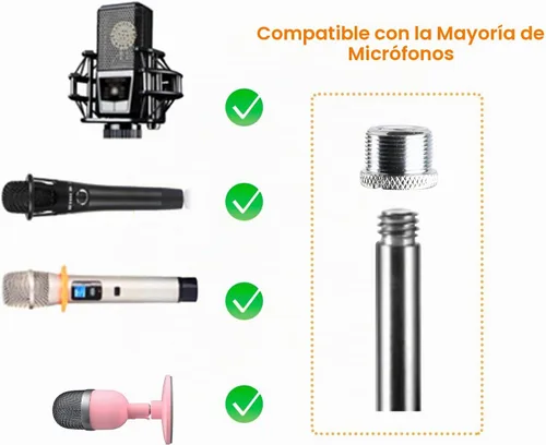 Vista 4 de Brazo de brazo de brazo de micrófono de suspensión resistente Tijera soporte de micrófono