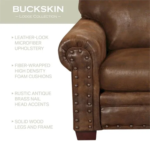 Vista 4 de American Furniture Classics Sofá cama de microfibra Buckskin de 88" en marrón