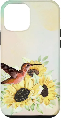 Vista 12 de iPhone 15 Lindo Colibrí Floral Para Los Amantes De Los Aves De La Caja De Girasol