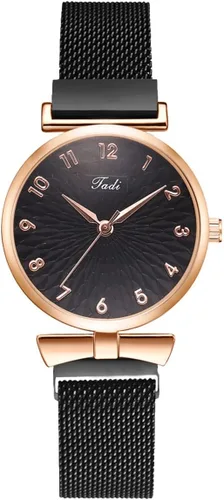 Vista 3 de CdyBox Reloj clásico de aleación para mujer, con pulsera de cristal, relojes de pulsera de cuarzo para mujer, grandes regalos