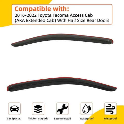 Vista 57 de Protectores de lluvia compatibles con Chevy/GMC C/K Extended Cab 1988